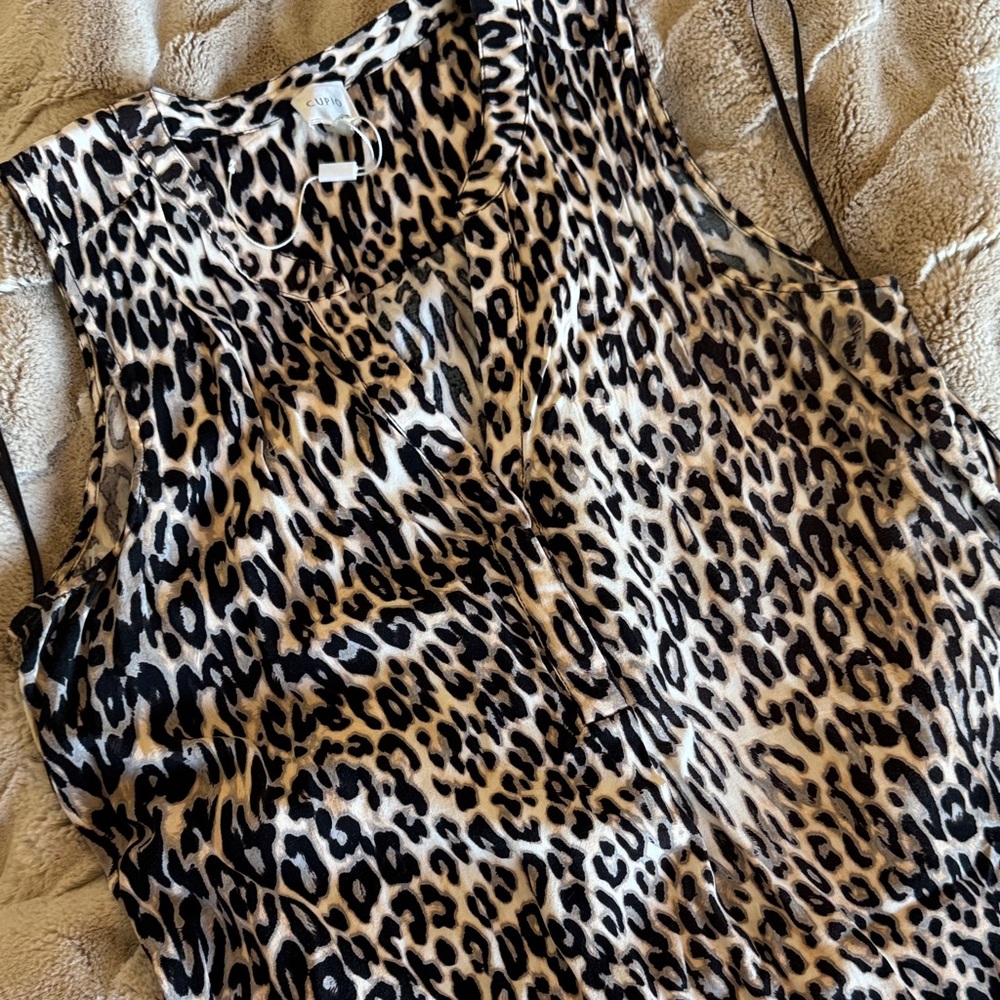 Leopard Print Sleeveless Tunic/Dress/Kaftan